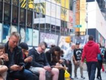 Living through your phone (Time Square)